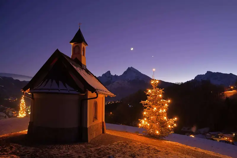 Kaplička Kirchleitnkapelle nad Berchtesgadenem